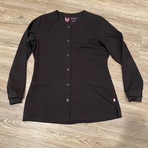 Urbane black scrub jacket